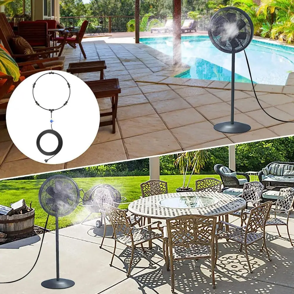 Sistema de nebulização de ventilador externo portátil de alívio instantâneo para pátio jardim pulverizador de névoa ultrafino de alívio instantâneo refrescante para viagens
