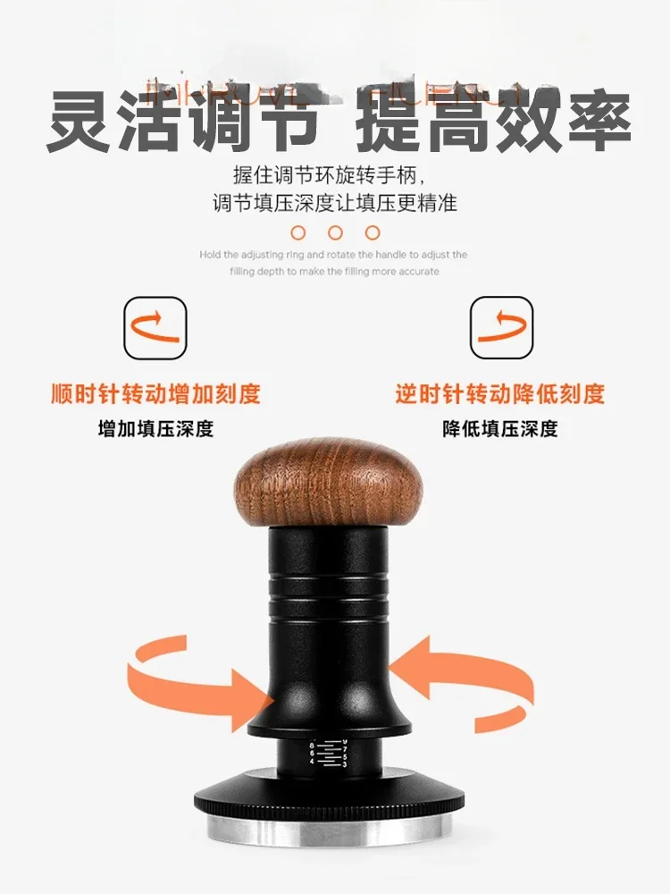 Martillo de polvo de fuerza constante instantánea, juego de prensa de café en polvo italiano de nogal, 51/53/58m, gran oferta, barato y fino