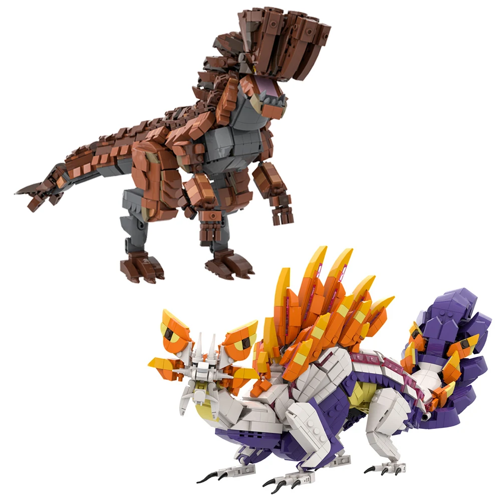 

MOC Популярные игры Monster Hunter Barroth Строительные блоки Модель Monster Hunter Mizutsune Dragon Monster Кирпичи Сборка Игрушки Подарок