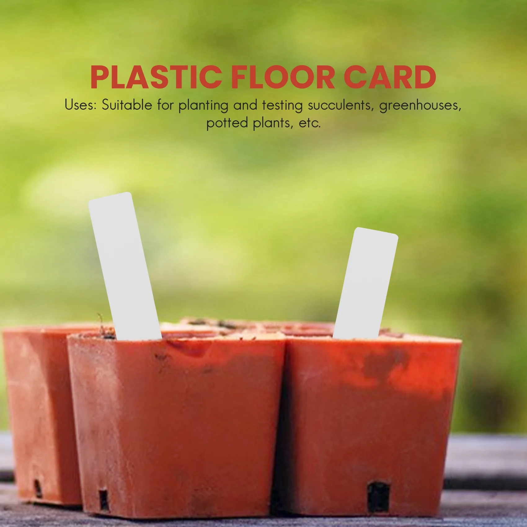 PZHI-500 Pcs Reusable Pvc Plant Tag Label Tree Fruit Seedling Garden Flowerpot Plastic Label Sign Sorting Tool