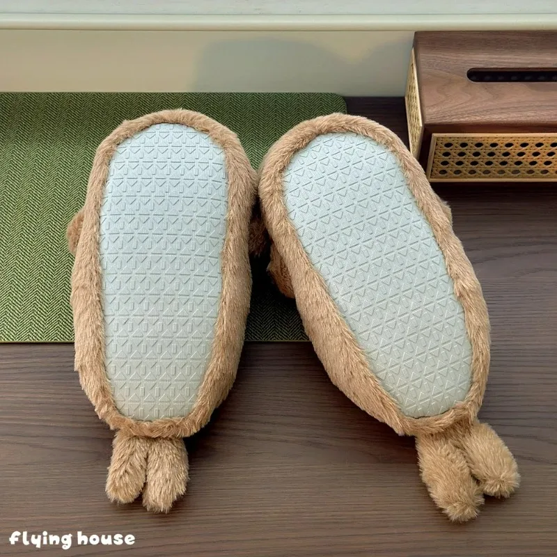 Lovely Otter Home Cotton Slippers Cute Animal Indoor Plush Slippers Footwear Warm Fuzzy Slippers for Cozy Home Girl Women