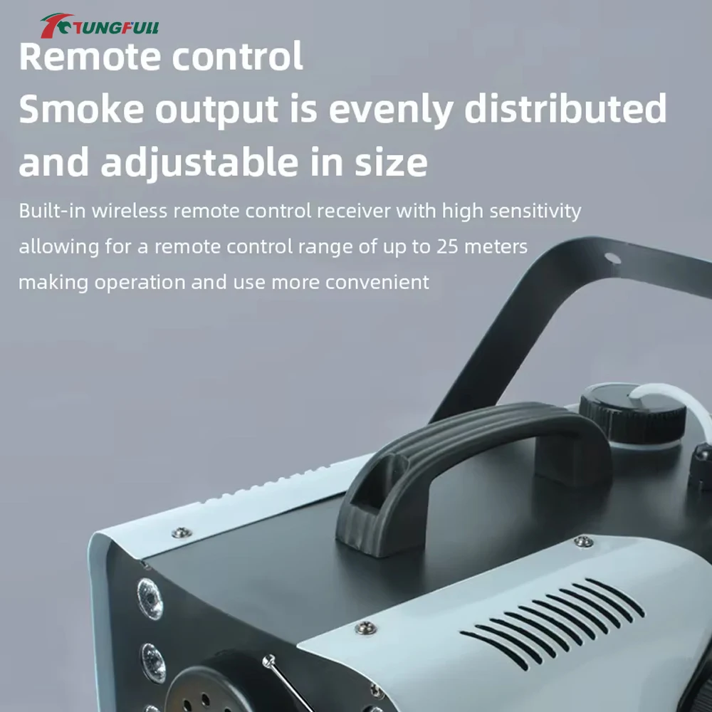 TUNGFULL 1200W Fog Machine 6LEDs Remote Control Fogger Colorful Smoke Machine DJ Disco Party Stage Light Christmas Effects