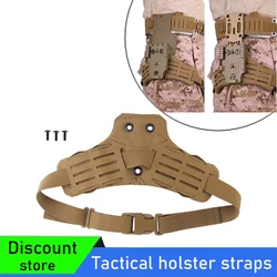 Holster Thigh Holster, Side Kick Holster Pad ARC Lower Plate Accessory for UBL MHA QLS MOLLE Leg Strap, Airsoft Quick Draw