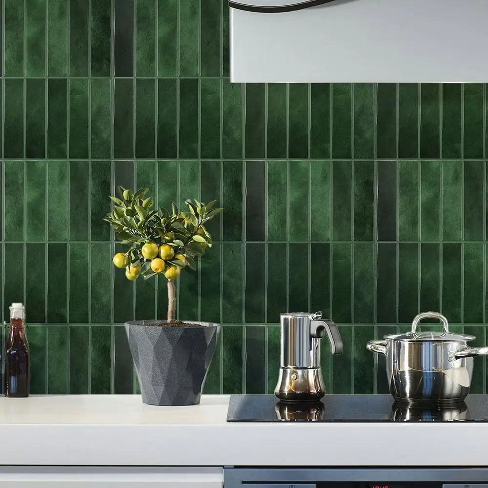 Waterproof Self Adhesive Tile Wall Stickers Moisture-proof Oil-proof Wallpaper DIY Anti Fouling
