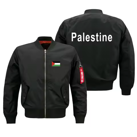 Funny Palestine Military Flight Aviation Men Ma1 Bomber Jacket Outdoor Windproof Man Baseball Coats