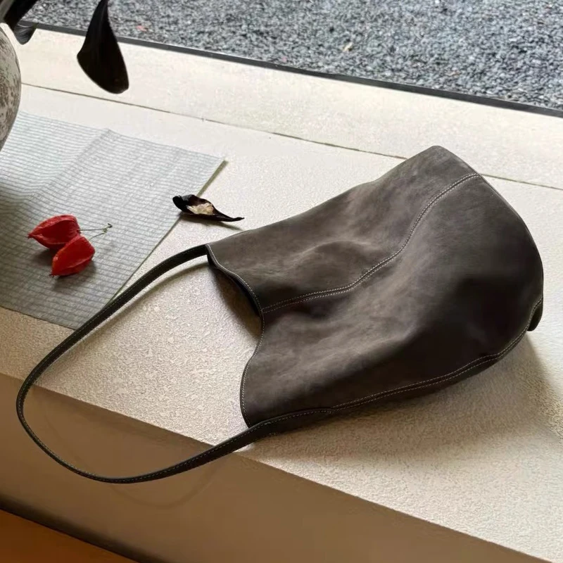 حقائب دلو من الجلد الطبيعي بأحرف أولى مخصصة للنساء، حقائب يد ومحافظ فاخرة بتصميم جديد لعام 2025، مصنوعة من جلد البقر الطبيعي، مزودة بإبزيم للحزام، وحقيبة كتف تحت الإبط جودة عالية ًالشحن مجانا وصول الشحن السريع #4