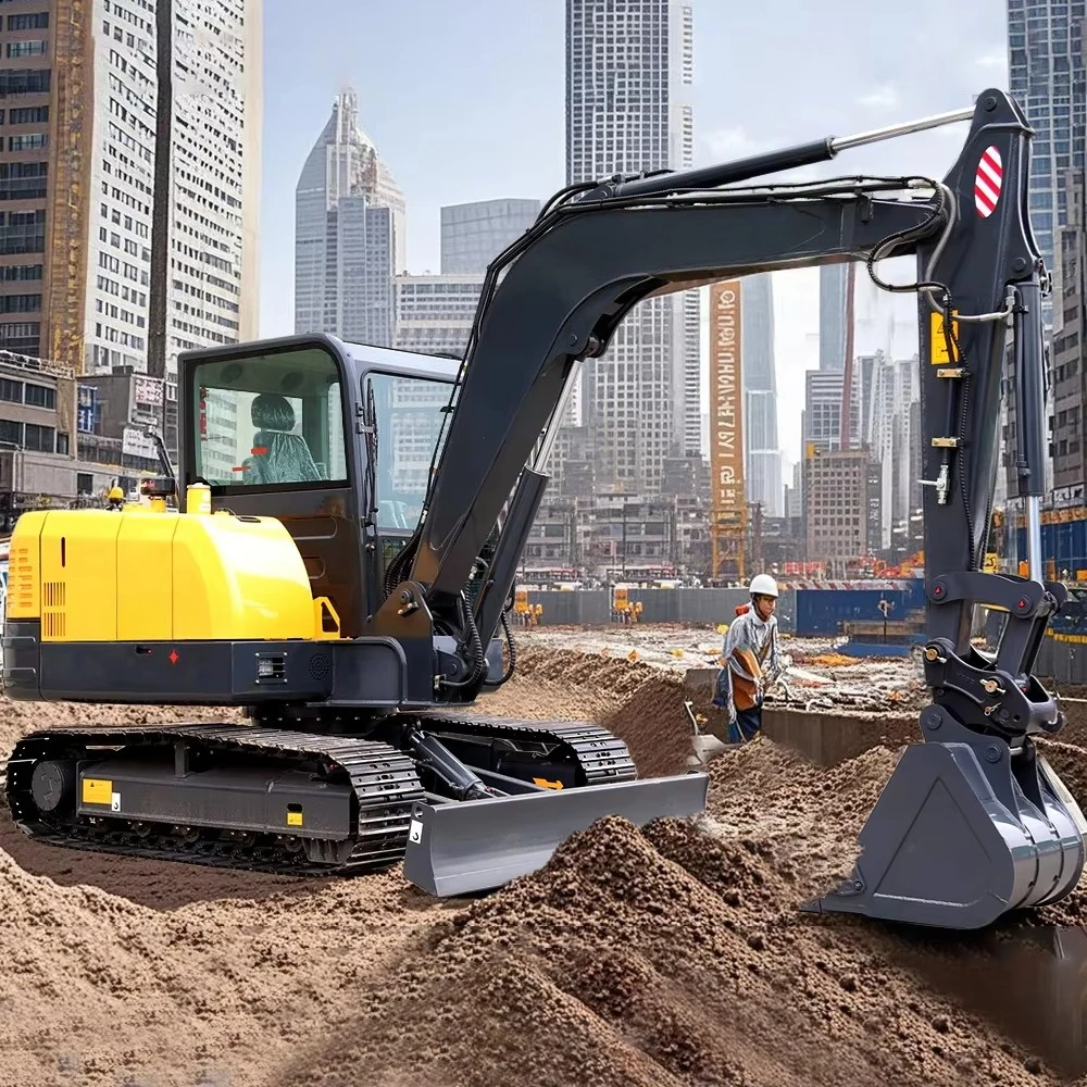 Large Crawler Excavator 6 Ton Engine Heavy Duty Construction Machinery Digger With Bucket Quarry Excavator