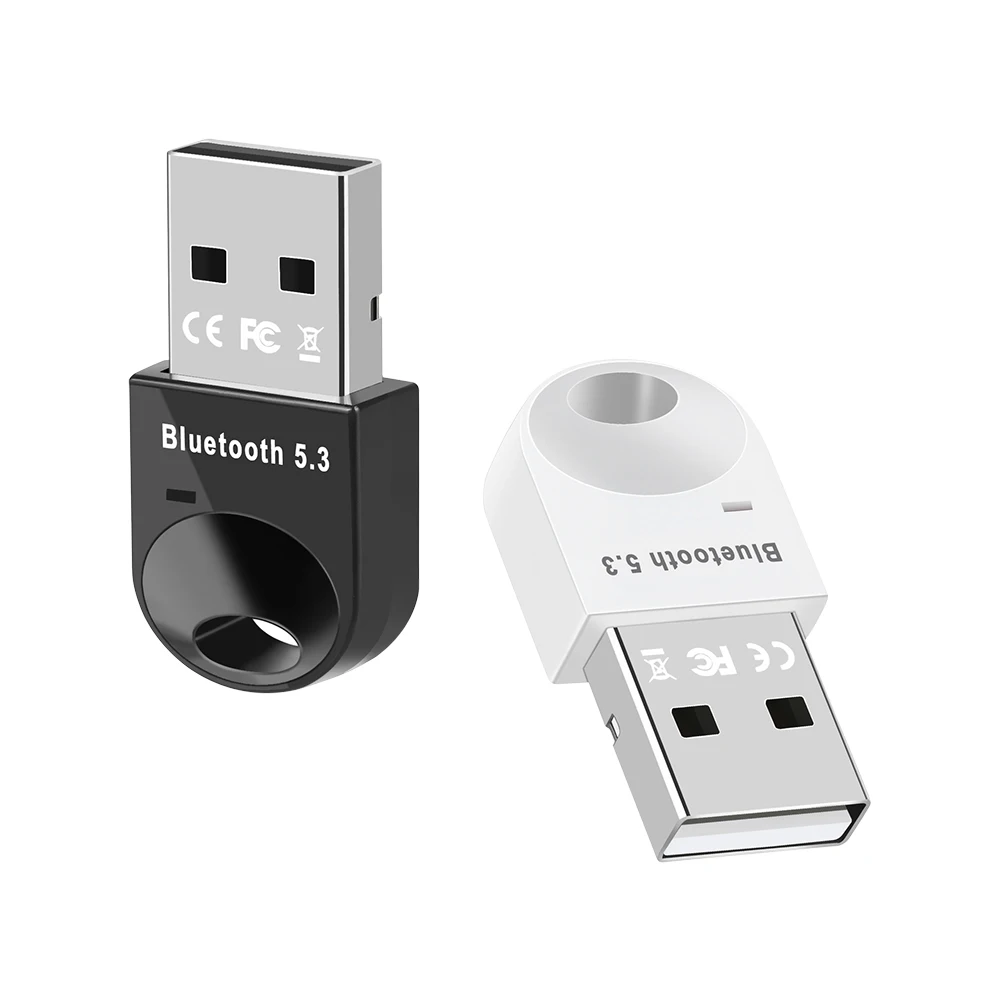 Adaptor Bluetooth, Drive-free Bluetooth Adapter untuk Pc Usb Bluetooth 5.3 penerima Dongle untuk Speaker Mouse Keyboard musik pemancar Audio