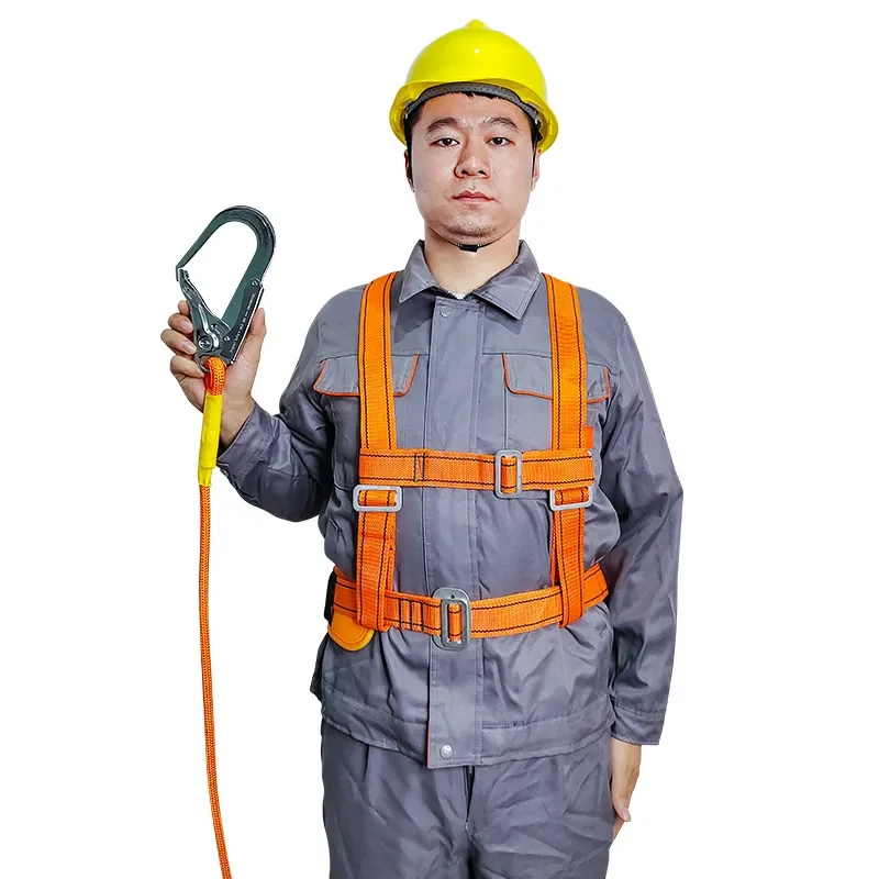 Five Point Safety Belt For High-Altitude Work Safety Belt For Electricians Construction Site Whole Body Outdoor Safety Rope Set
