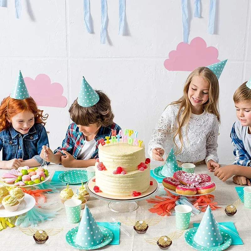 50/200pcs Gold Pearl Paper Wizard Party Chocolate Decoration Hollowed Wings Cupcake Supplies Baking Decorating Tools