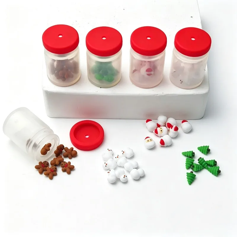 20Pcs New 3D Christmas Silicone Beads Food Grade Focal Beads For Jewelry Making pacifier chain DIY Pen KeyChain Accessories
