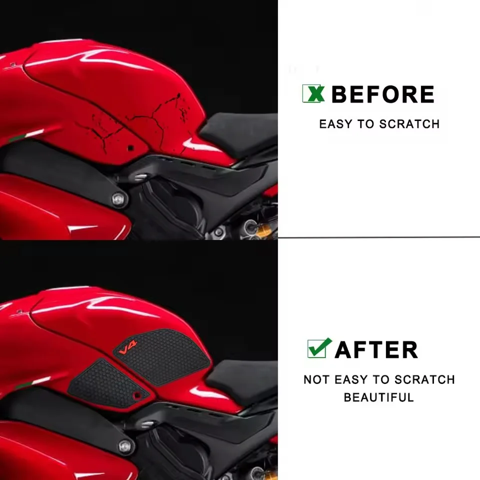 New For Panigale V4 Panigale V4S /SP2 2022 Tank Grip Side Decals Motorcycle Anti Slip Tank Pad Stickers