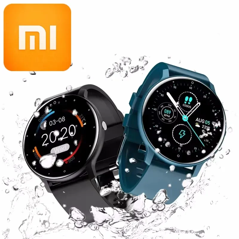 

Смарт-часы Xiaomi для мужчин, спортивные часы для фитнеса с сенсорным экраном, IP67, водонепроницаемые, Bluetooth для Android, ios, умные часы для мужчин + коробка