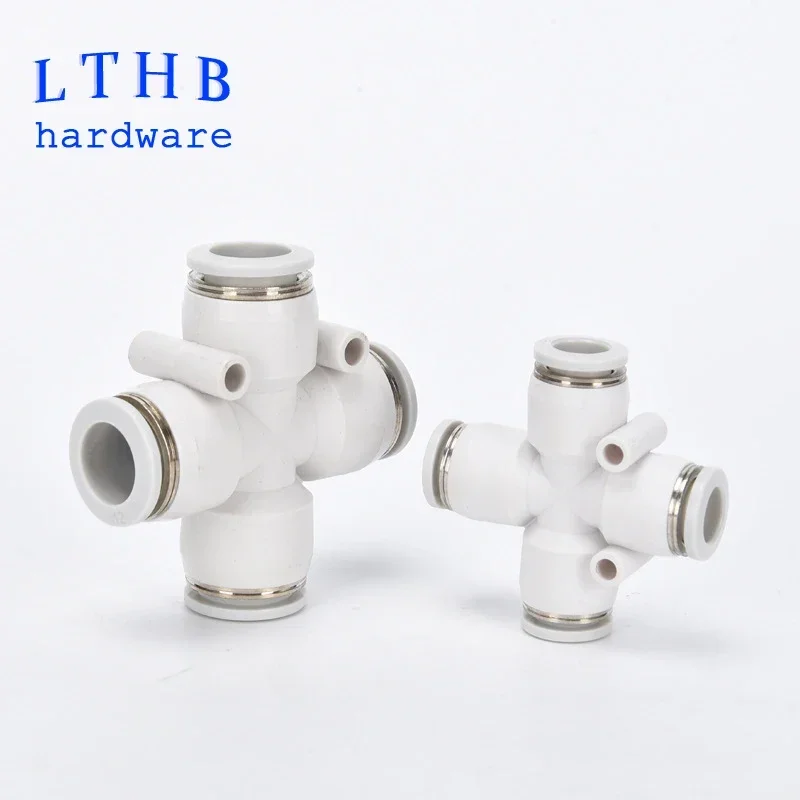 

Pneumatic Connectors Air Fitting Cross PZA 6mm 8mm10mm White Quality Quick Coupler Adapter Push In Hose Connector Pneumatic Part