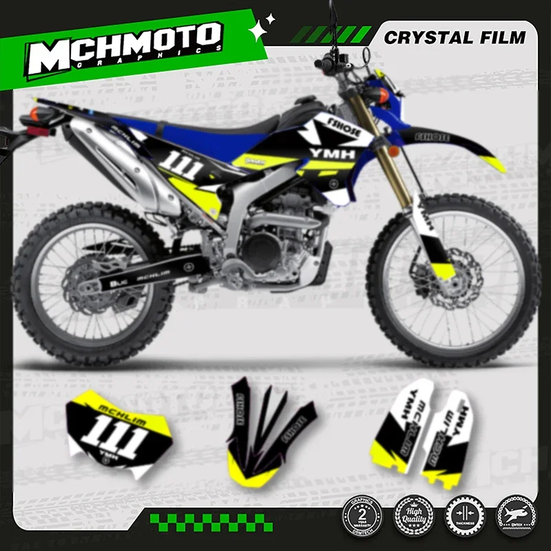 

MCHMFG Motorcycle Grsphics Decal Stickers Kits For YAMAHA 2008-2020 WR250R WR250X Number Name Custom