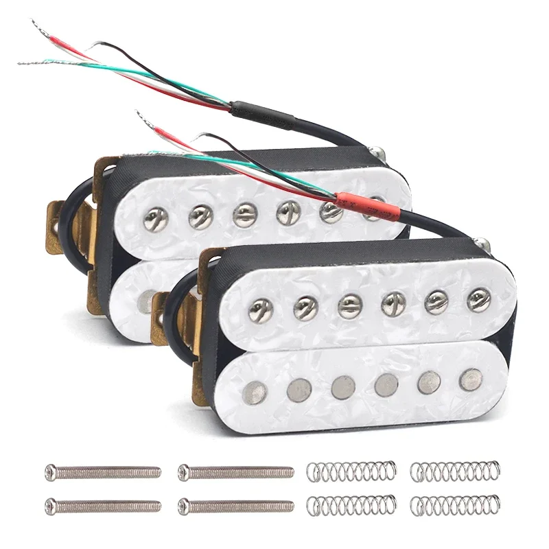 

White Pearl Electric Guitar Humbucker Adjustable Screw Dual Coil for 6 String Electric Guitar Coil Spliting Pickup N7.5K/B15K