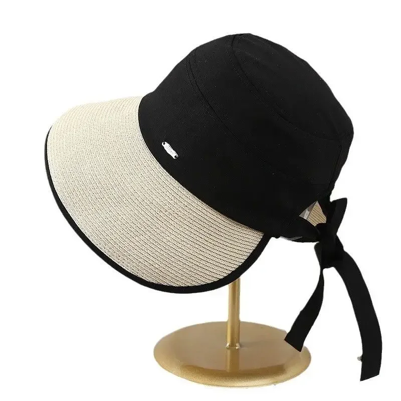 

2025 Summer Must - Have! Ponytail - Friendly Fabric - Straw Sun Hat for Women - Big Brim, Outdoor Leisure & Face - Covering