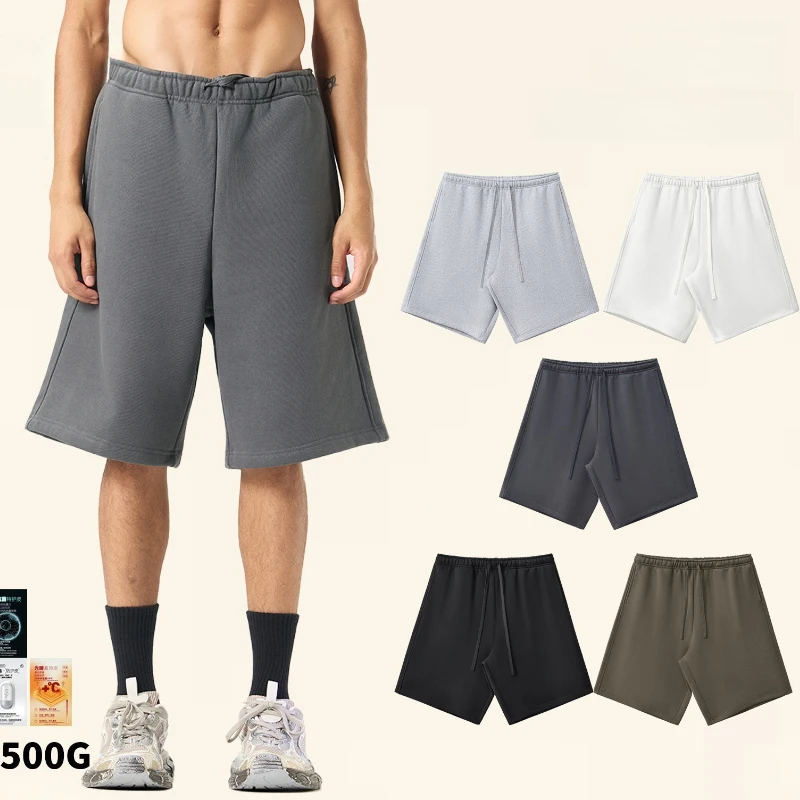 شورت رجالي متوسط الفخذ - مستوحى من الصوف الثقيل الوزن 500 جرام برباط فوق طماق حرارية للخريف والشتاء للجنسين. #3