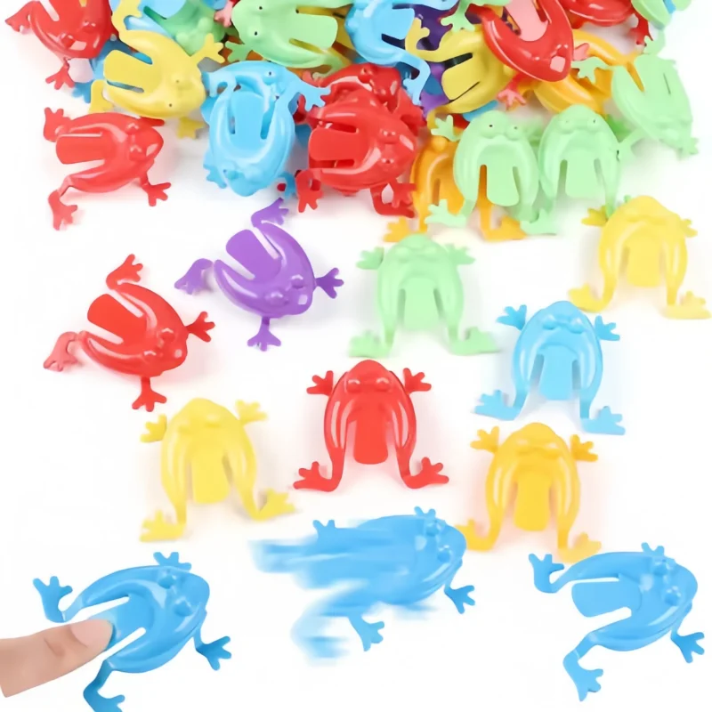 

100 шт. разноцветные прыгающие лягушки, набор игрушек-непоседа, антистресс, семейная игра для дня рождения, подарки для детей и мальчиков