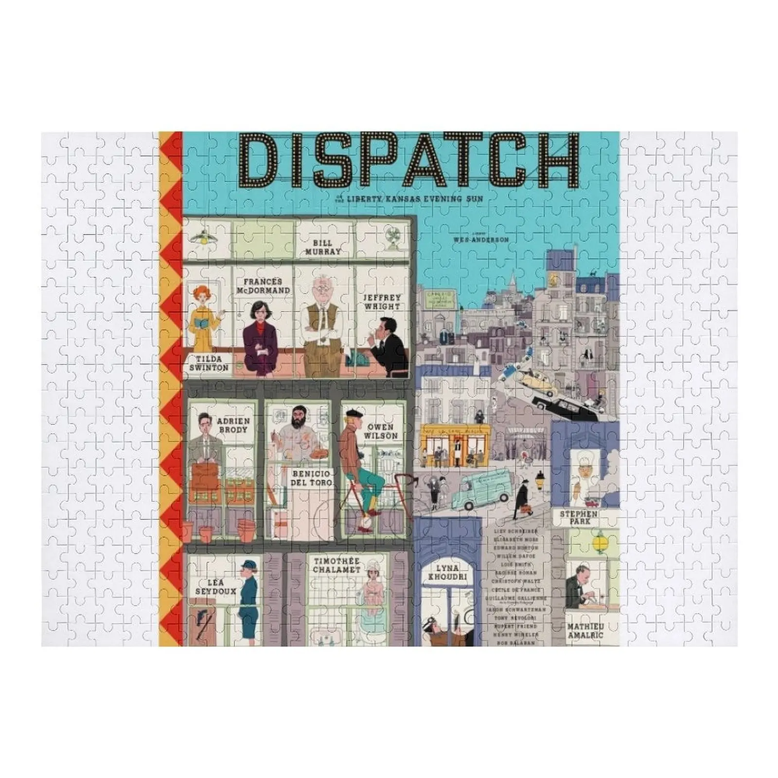 

Французская отправка Свободы, Канзас Вечернее Солнце Плакат Пазл Изготовленные на заказ деревянное имя Таможные с фотопазлом