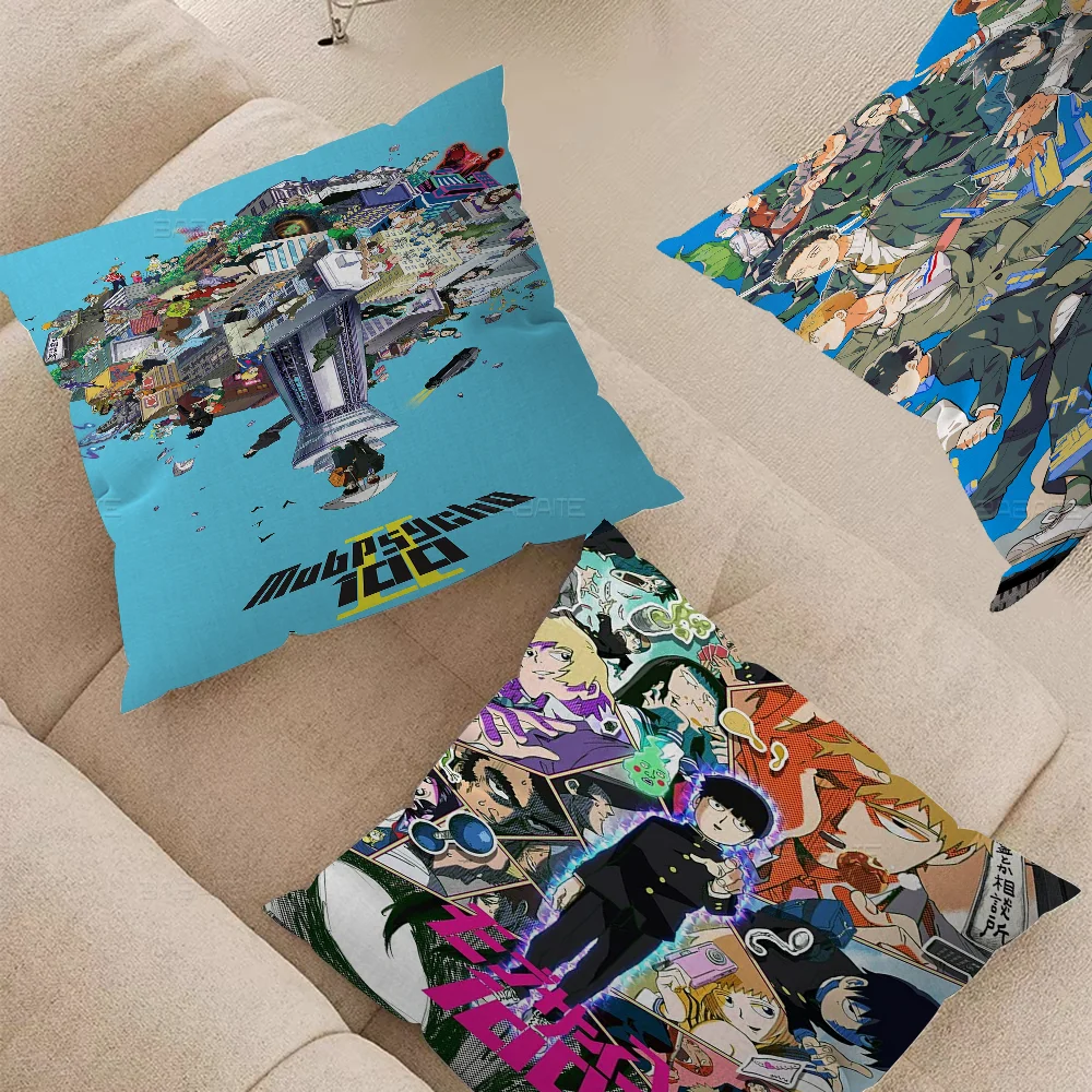 Japan Anime Posters Mob Psycho 100 Pillow Gift Home Office Decoration Pillow Bedroom Sofa Car Cushion CoverPillow Case