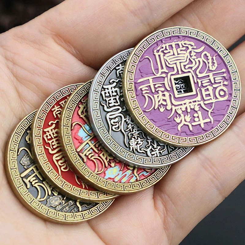 Ancient Chinese Coin Model Mountain Ghost Money Traditional Feng Shui  Of Wealth Leizu Good Luck Coin Hanging Decoration