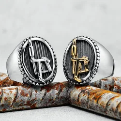 Tattoo Maschine Männer Ringe 316L Edelstahl Straße Barbershop Tattoo Künstler Rap Rock Party für Freund Paar Schmuck Beste Geschenk