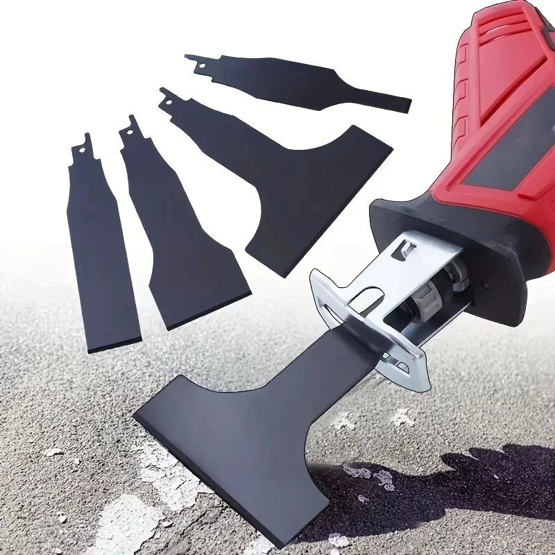 Multi-size 4PCS Reciprocating Saw Blades Heavy Duty for Steel Tile Putty Removal Wall Ground Scraping Easy Install