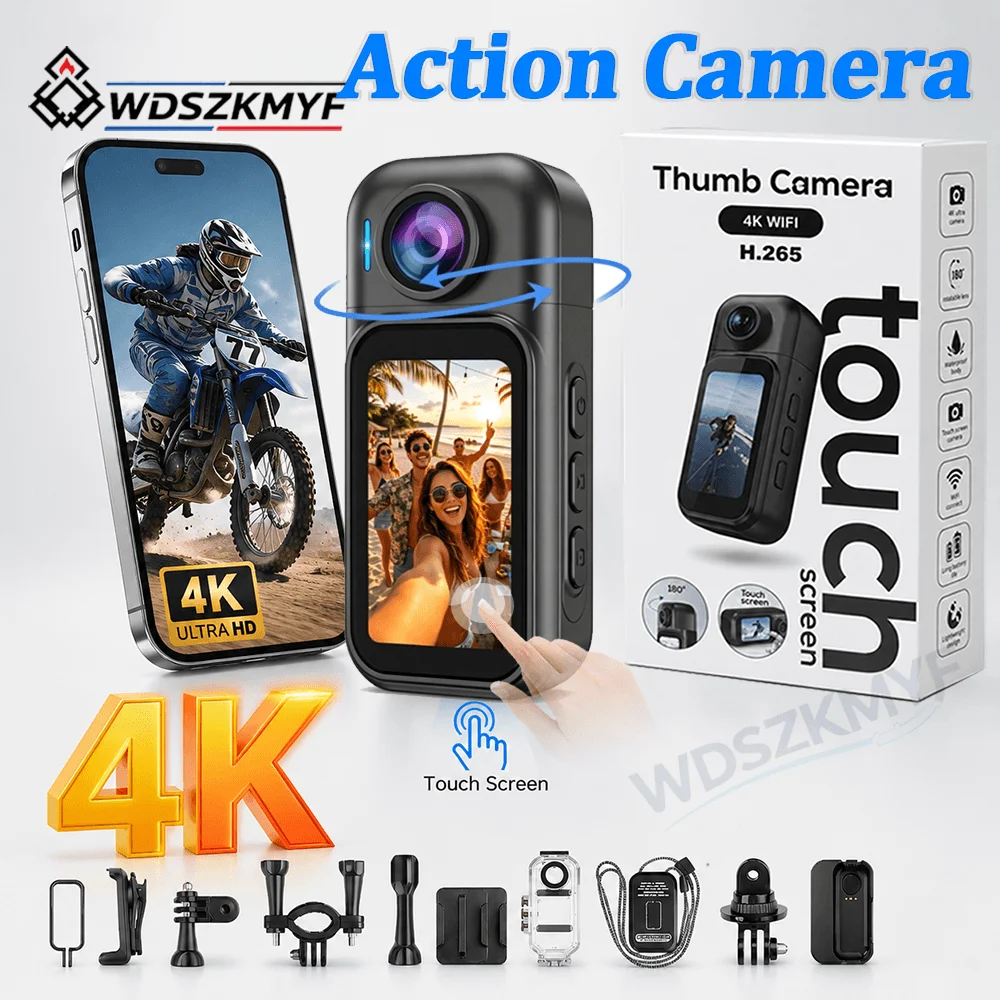 4K/1080P Mini Outdoor Sports Camera In Helmet Motorcycle Bike Sport Filming Bicycle Action Body Cam Video WIFI POV Vlog camera