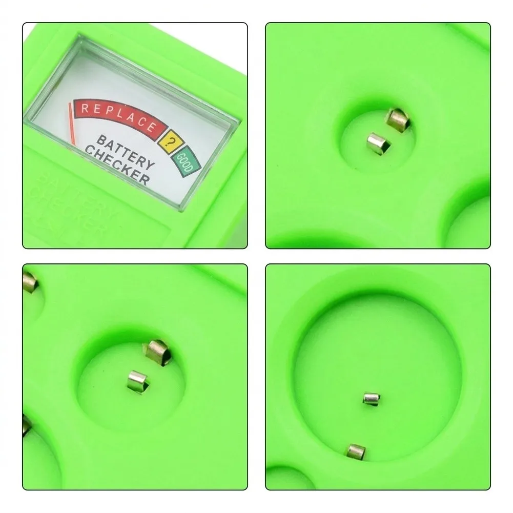 For Power Device for Testing Button Cell Battery Charge Level Using Color-Coded LED Readout Red Yellow Green For