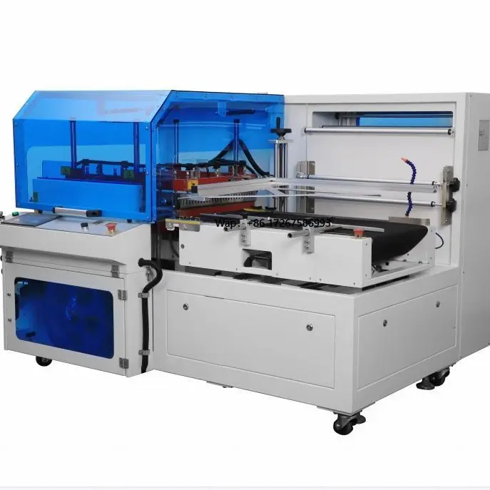 Electric Full-Automatic Vertical L-Bar Sealer Shrink Wrapping Machine for Cartons Cans Bottles Cases Packaging Core Motor