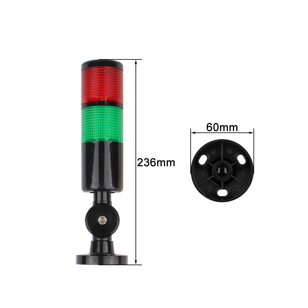 2 layers 12V 24V 110V 220V Red Green Industrial Tower Signal warning Light H50 indicator light Steady light