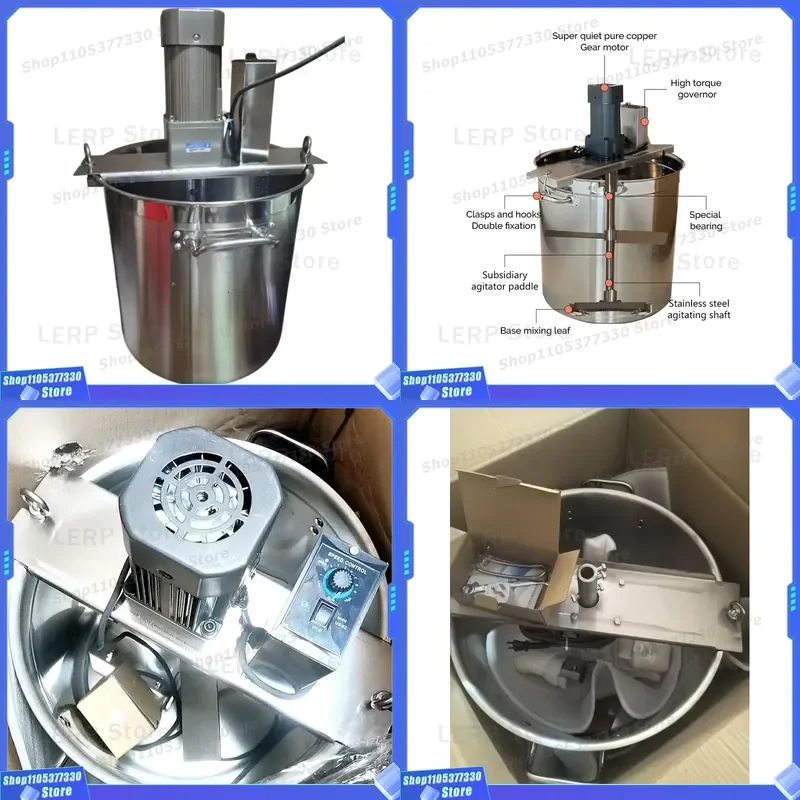 80L Semi Automatic Gas Heating Cooking Mixer Large Capacity Soup Porridge Boiler Industrial Food Stirring Pot Machine for