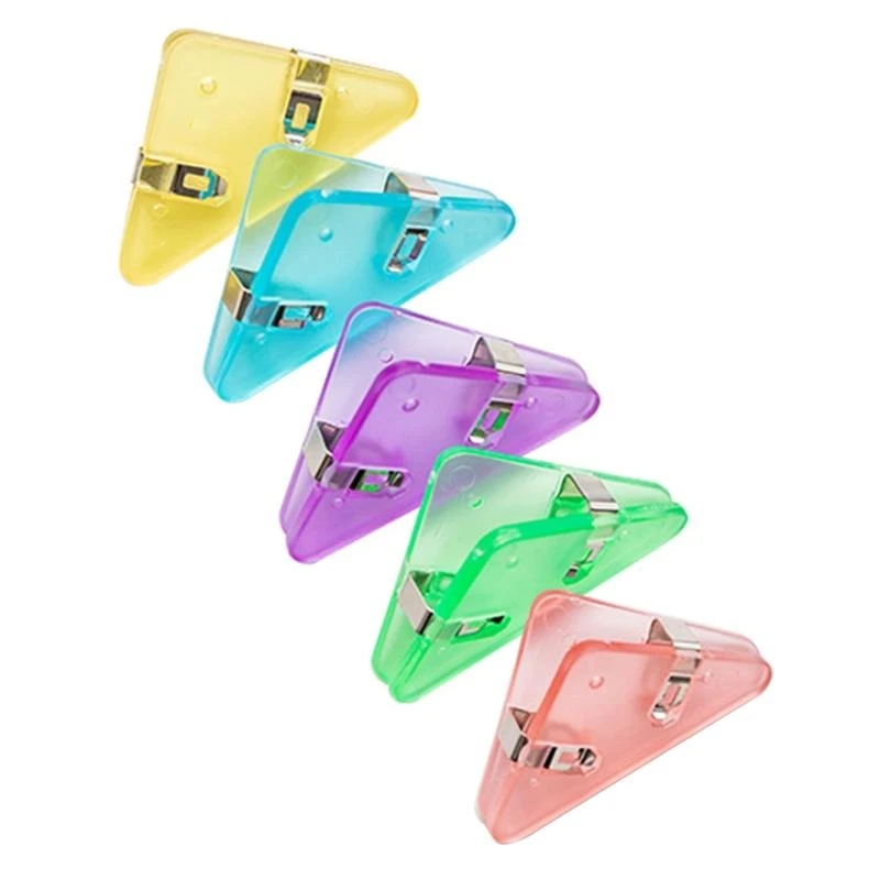 5 szt. Narożne spinacze do papieru, małe klipsy do dokumentów, uchwyt na notatki, trójkątne spinacze do papieru, 5 szt. trójkątnych narożnych spinaczy do dokumentów, klips do dokumentów N