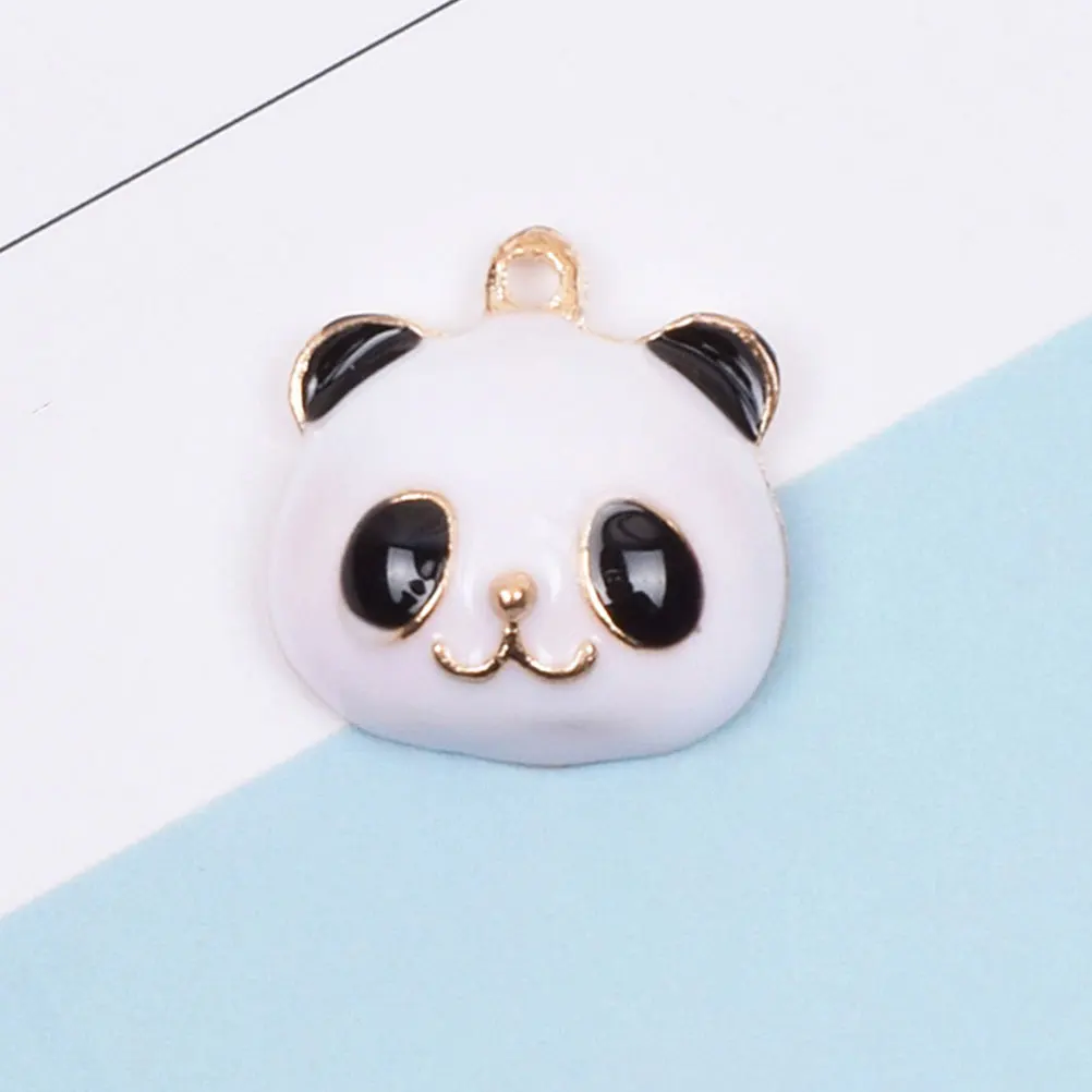 

10Pcs Cartoon Panda Alloy Pendants DIY Jewelry Accessories for Necklace Bracelet Earrings Craft Making DIY Pendants
