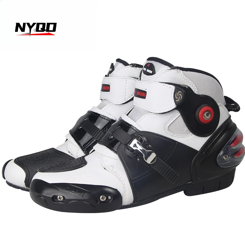Motorcycle Riding Shoes Men Ventilated Short Boots Protective Racing Moto Boots Summer Breathable Motorcycle Boots CE
