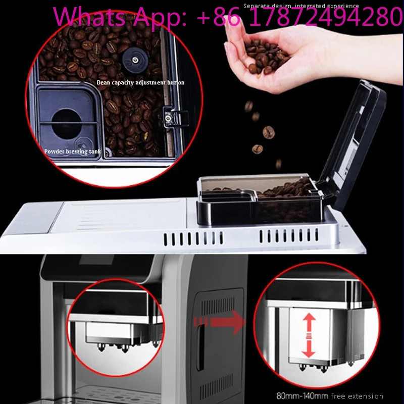 Commercial Household Automatic Coffee Machine Double Boiler Italian Fancy Touch Button Coffee Machine Automatic Coffee Machine