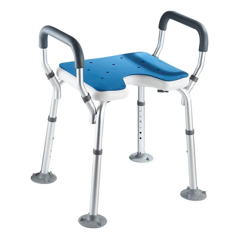 Safe Bathing Chair for Elderly and Pregnant Women Adjustable Anti Slip Shower Seat with Sturdy Armrests Ergonomic Design