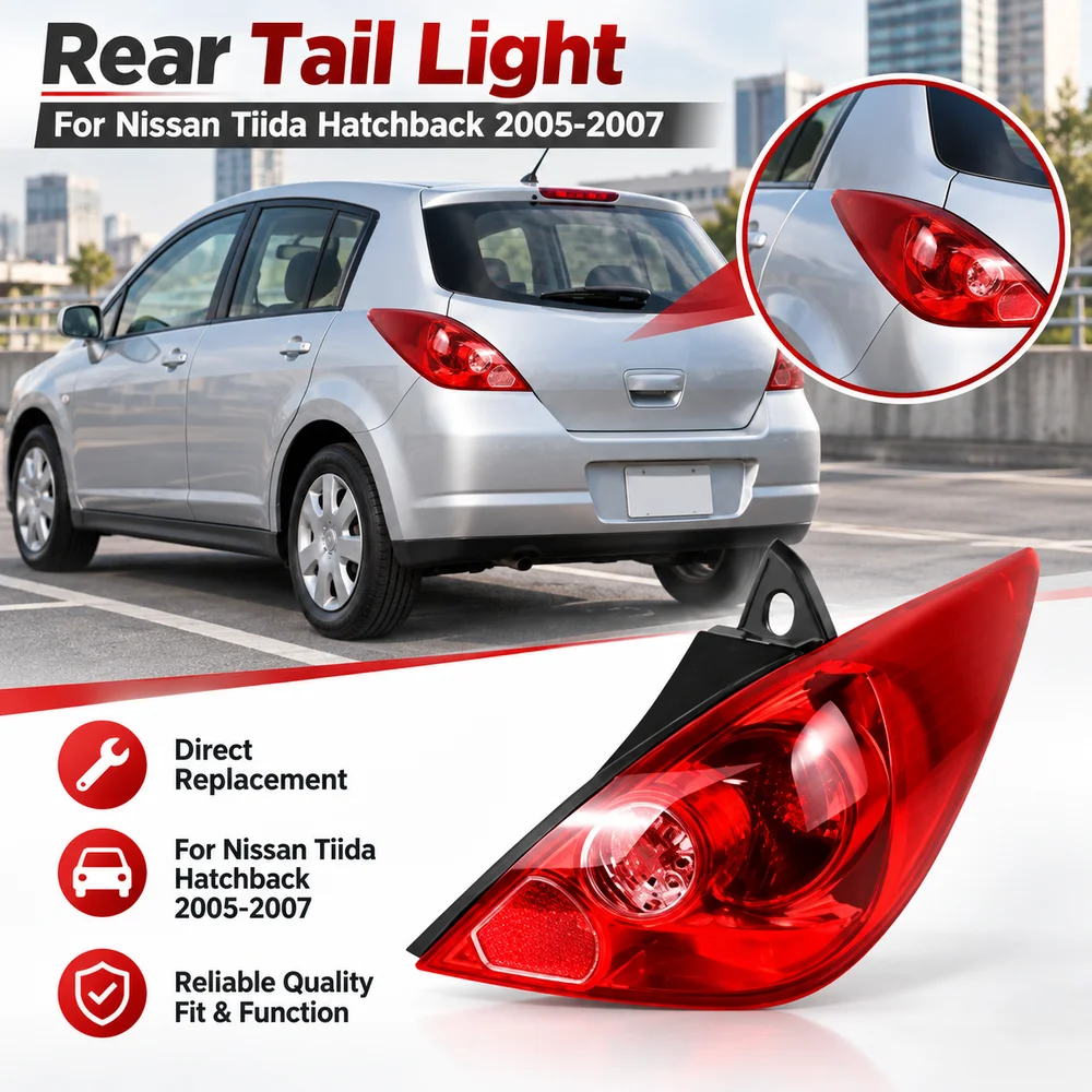 26550-EM30A For Nissan Tiida Hatchback 2005 2006 2007 Car Tail light Rear Bumper Light Stop Brake Lamp Turn Signal Warning