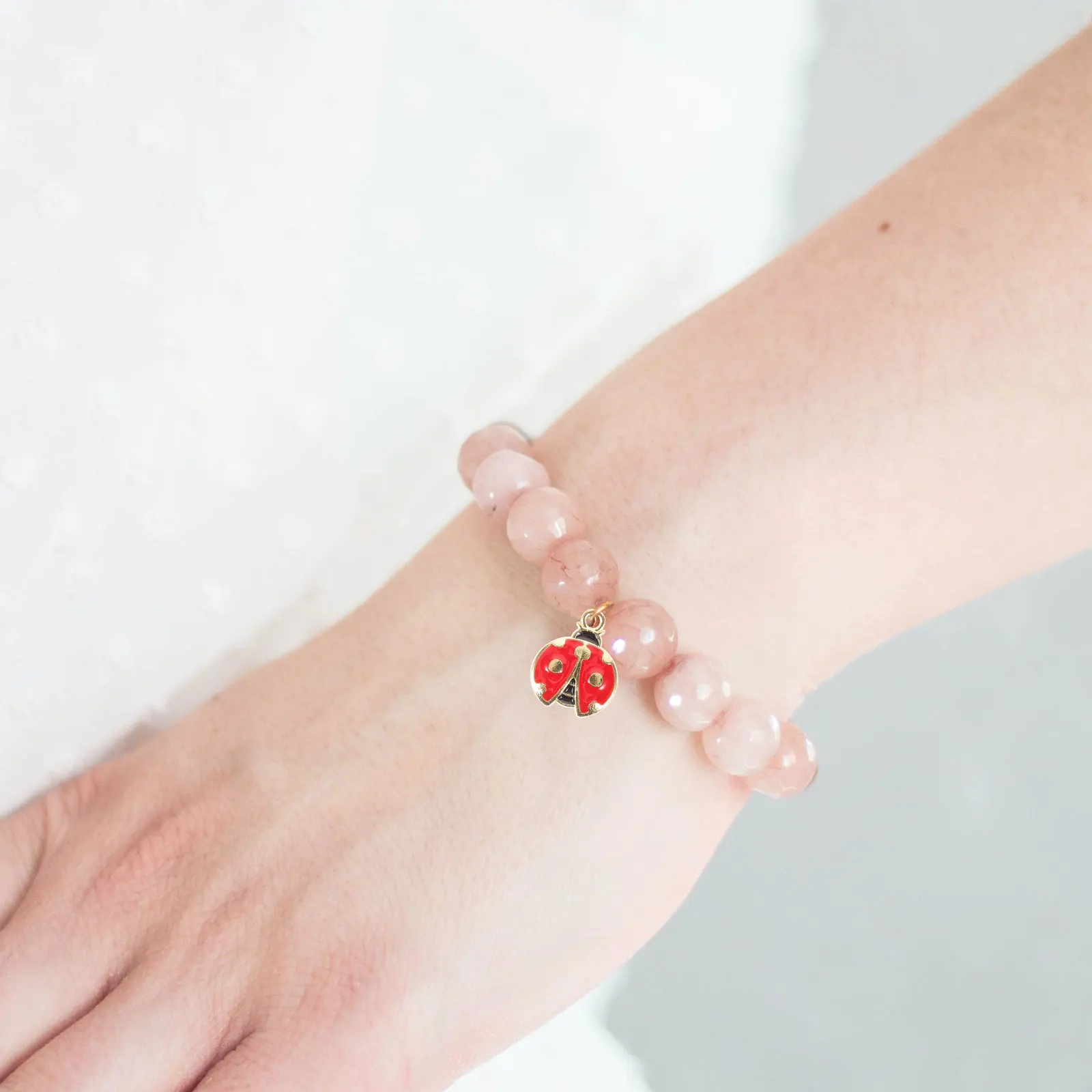 

10pcs Alloy Ladybug Charms Jewelry Pendant DIY Metal Charm for Necklace Bracelet Keychain Making Small Accessories