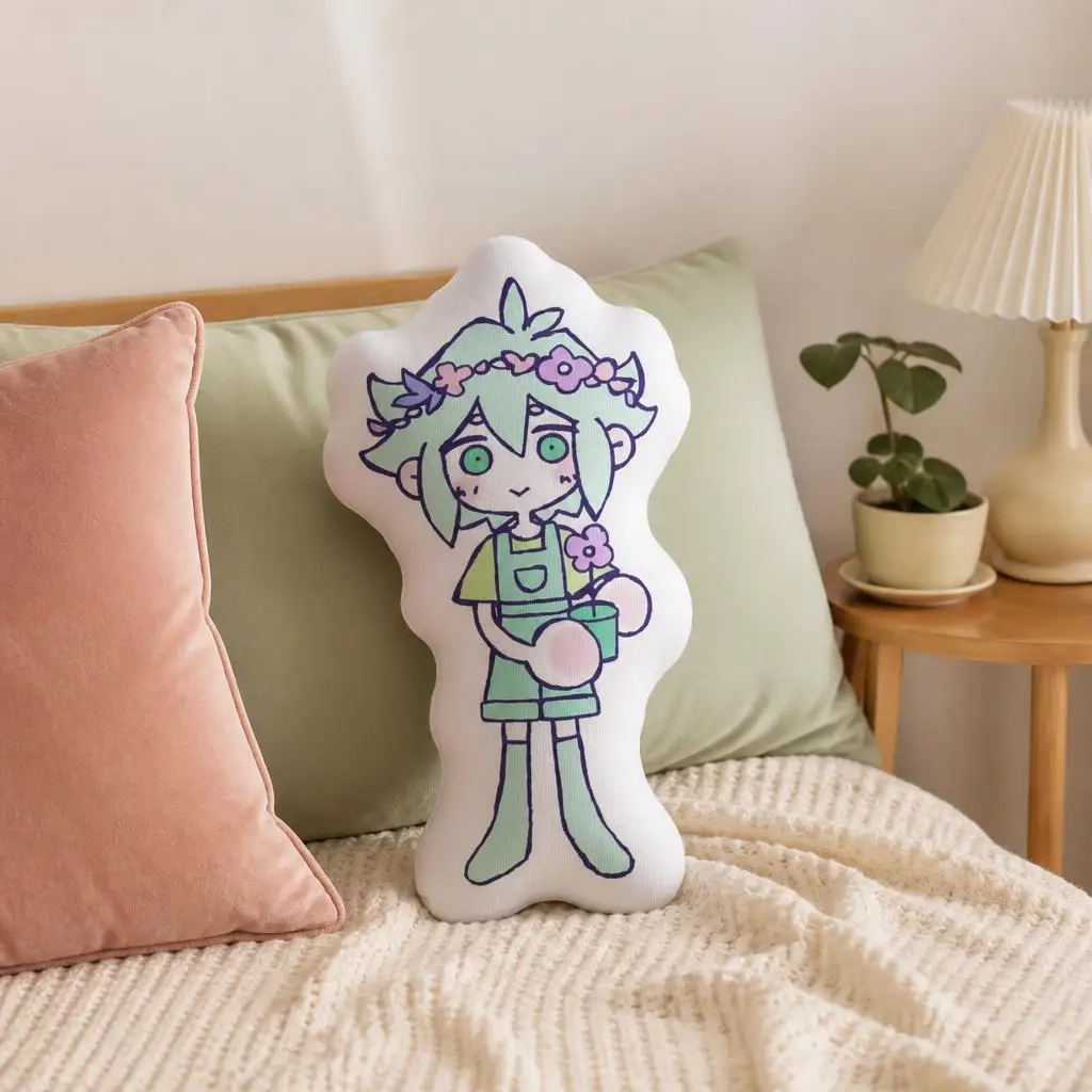 OMORI Basil Plush Pillow Cushion Irregular Stuffed Throw Pillow Home Decor Gift Sofa Bed Couch