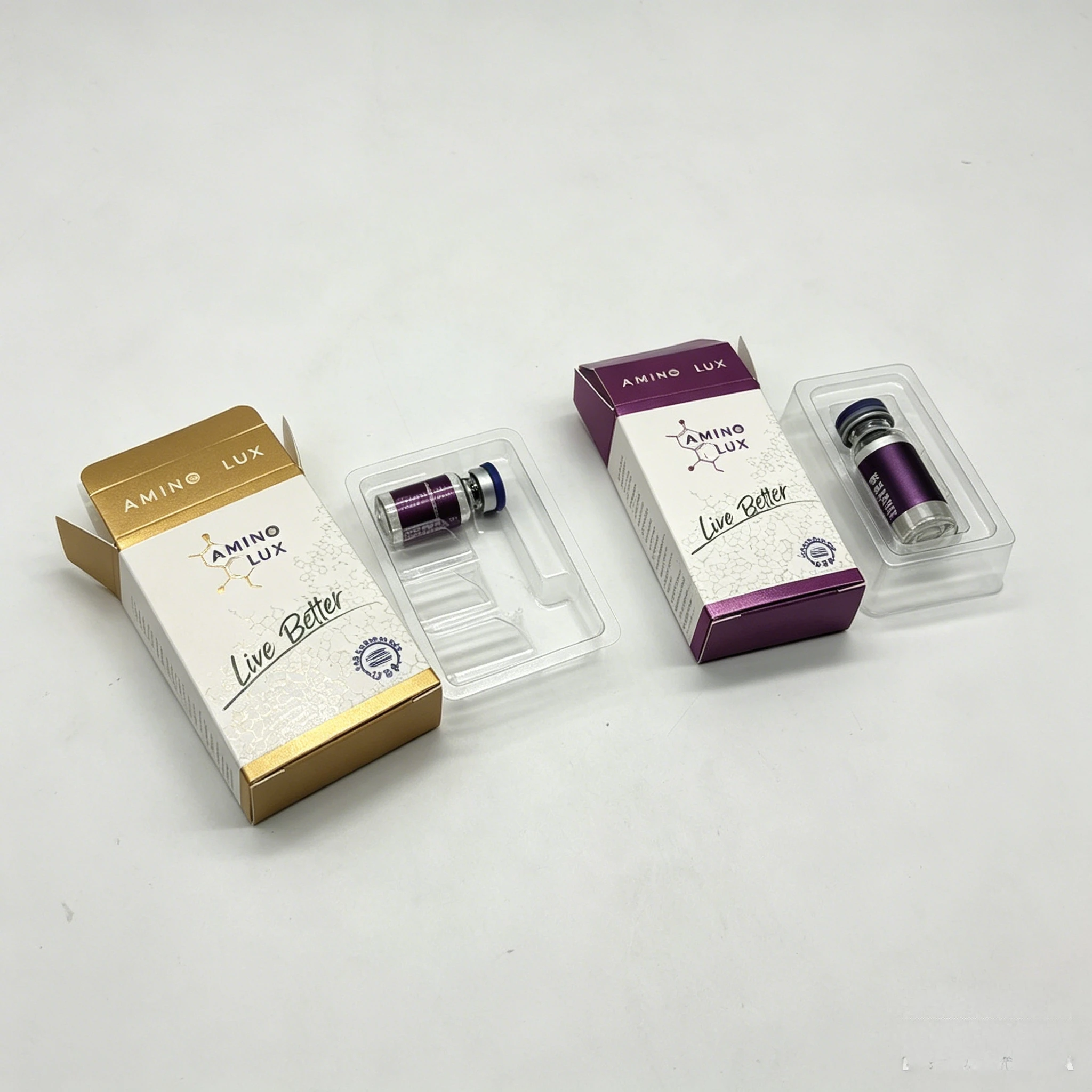 Individual Paper Gift Box Durable Custom Packaging for 3ml 10ml Peptide Bottle Cosmetic Liquid Container Storage