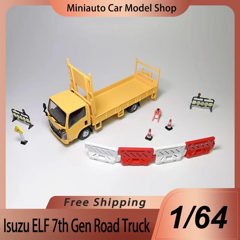 

New In Stock DBGT 1:64 Isuzu ELF 7th Gen Road Maintenance Truck 2023 Model Alloy Diecast Commercial Vehicle Truck Toy Car Gift