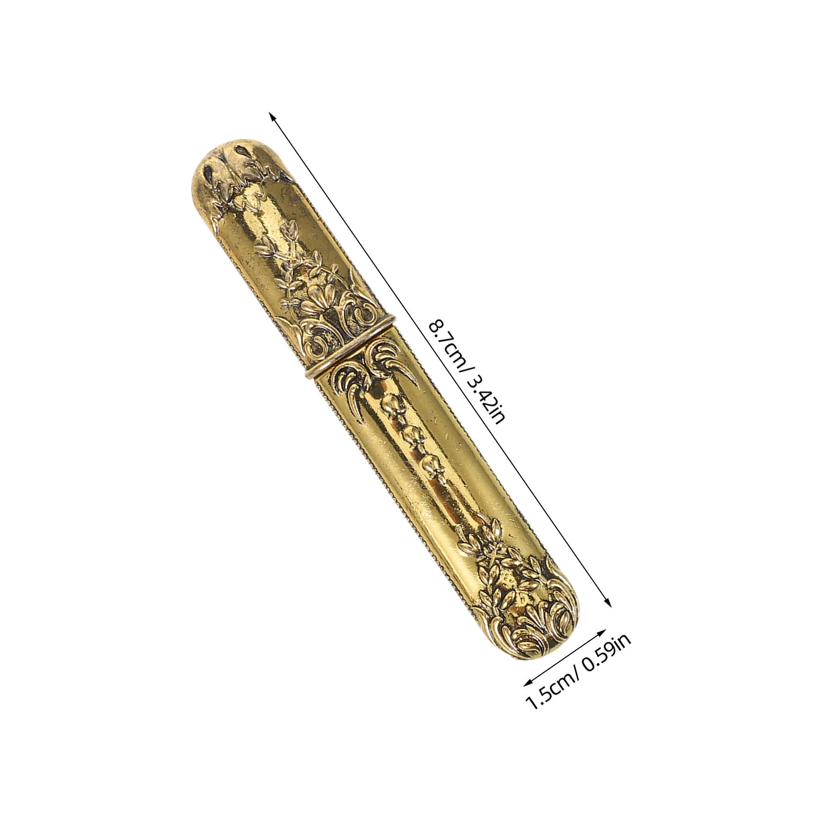 Vintage Rhinestone Needle Tube Storage Container Practical Threading Needle Holder Case for Sewing Tools Organizer