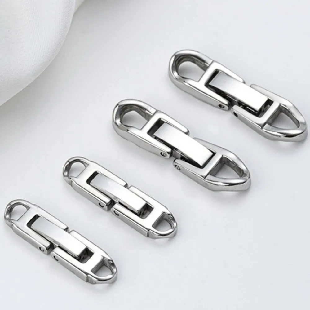 Steel Cuban Chain Buckles Handmade DIY Bracelets Necklace Buckles Jewelry Button Head Accessories