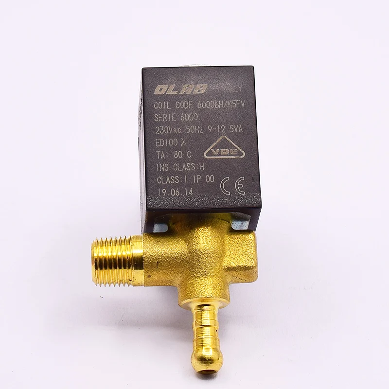 

OLAB 6000BH/K5FV Coffee Maker Machine Solenoid Valve AC 220V 230V Brass Steam Hot Water N/O Normally Closed Valve