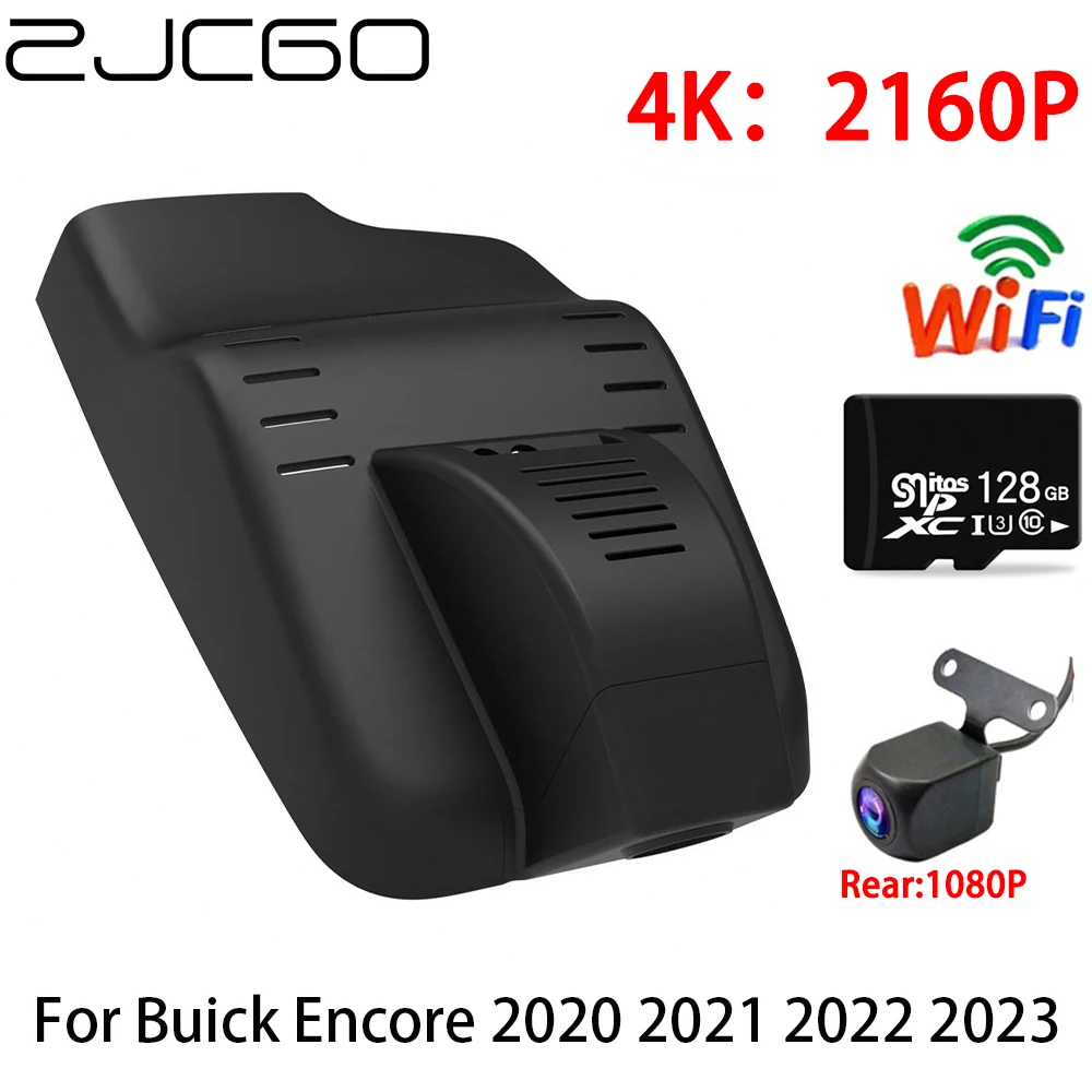 ZJCGO 2K 4K Car DVR Dash Cam Wifi Front Rear Camera 2 Lens 24h Parking for Buick Encore 2020 2021 2022 2023