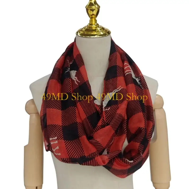 49MD Stylish Print Neck Scarves for Men Women Christmas Celebrations Party Neckwear
