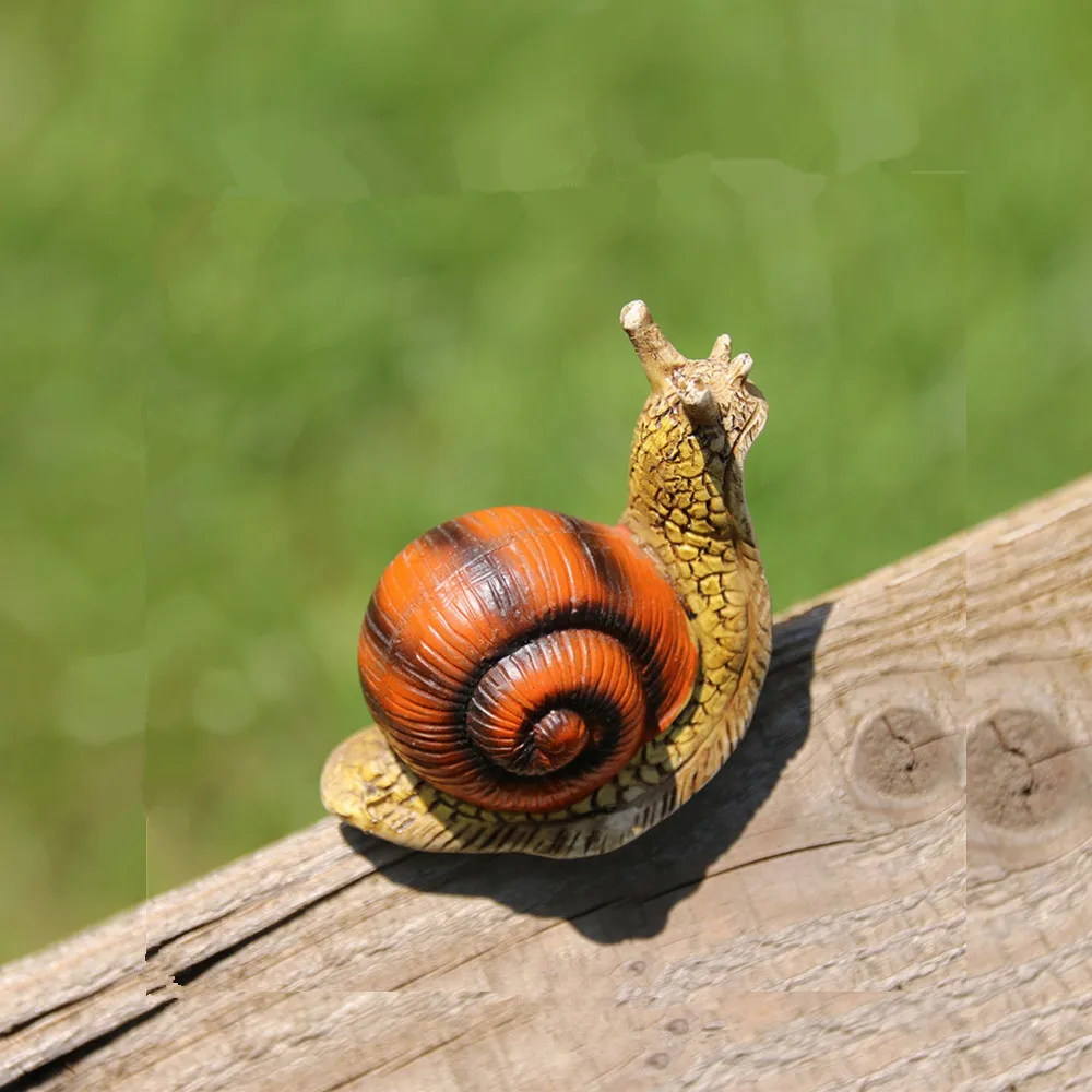 Resin Snail Figurines Garden Ornaments Outdoor Tortoise Turtle Animal Figurines Art Yard Home Decor