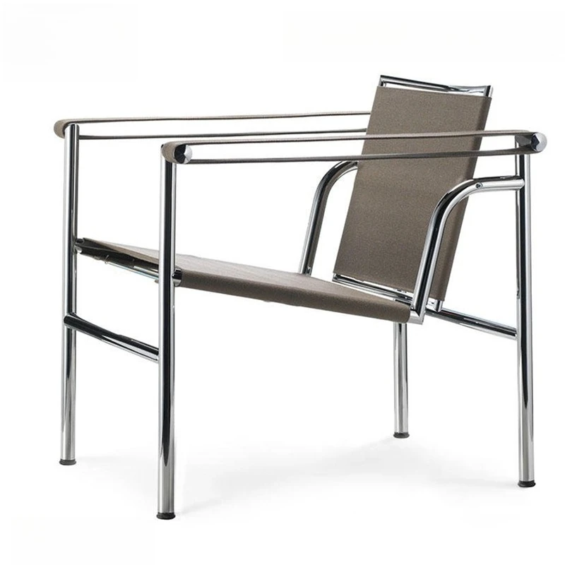 

Medieval simple small apartment leisure recliner Bauhaus steel pipe chair sofa